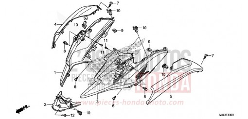 SIDE COWL NC750XDE de 2014